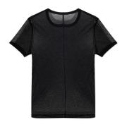 Transparante T-shirt Helmut Lang , Black , Dames