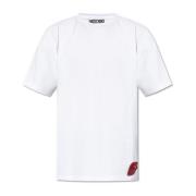 Oversized T-shirt Moschino , White , Heren