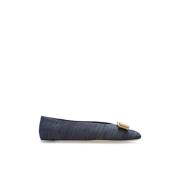 Vanna Ballet Flats Salvatore Ferragamo , Blue , Dames