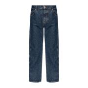 Jeans met logo Salvatore Ferragamo , Blue , Heren