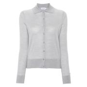 Merino Wool Button Cardigan Calvin Klein , Gray , Dames