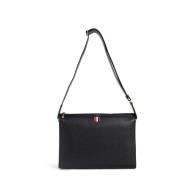 Zwarte Crossbody Documenthouder met Banddetail Thom Browne , Black , H...