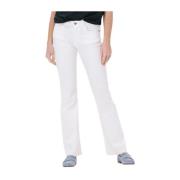 Witte Flared Jeans Enzo Broek Minus , White , Dames