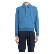 Indigo Dye Jersey Polo Shirt Tom Ford , Blue , Heren