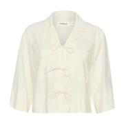 Wit Whisper Slelia Shirt Blouse Soaked in Luxury , White , Dames
