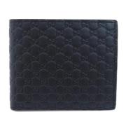 Pre-owned Leather wallets Gucci Vintage , Black , Dames