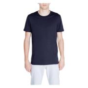 Manderly T-Shirt Lente/Zomer Collectie Katoen Peuterey , Blue , Heren