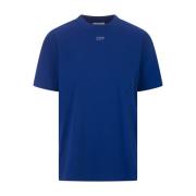 Blauw Katoenen T-shirt met Geborduurde Pijlen Off White , Blue , Dames