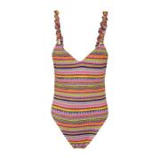 Seashell Open Back Monokini Badpak Me-Fui , Multicolor , Dames