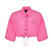 Camicia Crop Made UP F**k , Pink , Dames