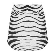 Rechte Zebra Mini ROK F**k , White , Dames