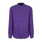 Overhemd MET Koreaanse Kraag F**k , Purple , Heren