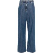 Wijde Pijp Denim Jeans Valentino Garavani , Blue , Dames