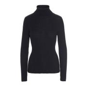 Zwarte Merinowol Coltrui Sweater Blouse Bitte Kai Rand , Black , Dames