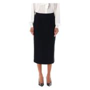 Zwarte Midi Rok met Zakken Alessandra Rich , Black , Dames