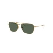 Caravan Reverse Zonnebril Groene Lens Ray-Ban , Yellow , Unisex