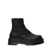 Klassieke Zwarte Leren Schoenen Dr. Martens , Black , Dames