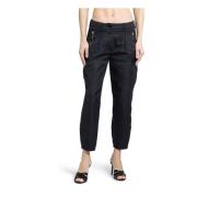 Zwarte Cargo Broek met Ritszakken Tom Ford , Black , Dames