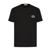 Zwart VLogo Signature T-shirt Valentino , Black , Heren