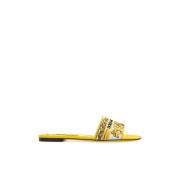 Slippers met logo Dolce & Gabbana , Yellow , Dames