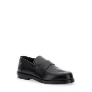 Zwarte Leren Instappers Alexander McQueen , Black , Heren