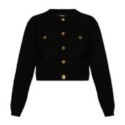 Tweed cardigan Versace , Black , Dames