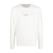 Logo Print Sweatshirt C.p. Company , White , Heren