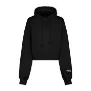 Cropped Hoodie F**k , Black , Dames