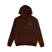 Barrett Logo Print Hoodie Deus Ex Machina , Brown , Heren