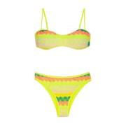 Bikini Bandeau EN Vaste Onderkant Ethos F**k , Yellow , Dames