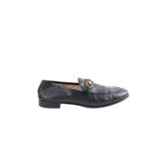 Pre-owned Leather flats Gucci Vintage , Black , Dames