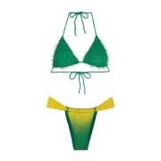 Bikini Triangolo E Slip Brasiliano Fisso Visionary Dose F**k , Multico...