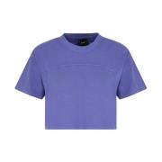 T-Shirt Crop F**k , Purple , Dames