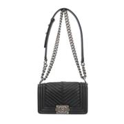 Pre-owned Leather chanel-bags Chanel Vintage , Black , Dames