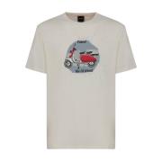 T-Shirt MET Grafische Print F**k , White , Heren