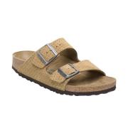 Arizona Leren Sandalen Birkenstock , Beige , Dames