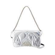 Metallic Zilver Crossbody Tas Alexander McQueen , Gray , Dames