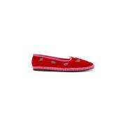 Handgemaakte Velvet Babouche-Bijoux Pantoffels Maliparmi , Red , Dames