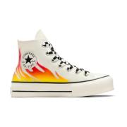 Platform Skate Sneaker Converse , White , Dames