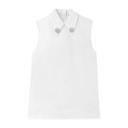 Witte Top Elegante Stijl Jil Sander , White , Dames