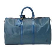 Pre-owned Leather handbags Louis Vuitton Vintage , Blue , Dames