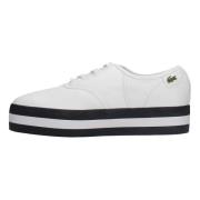 Retro Leren Sneaker Dames Comfort Lacoste , White , Dames