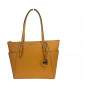 Charlotte Cider Leren Tote Tas Michael Kors , Yellow , Dames