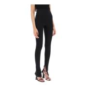 Leggings met rits aan de zoom Wardrobe.nyc , Black , Dames