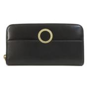 Pre-owned Leather wallets Bvlgari Vintage , Black , Dames