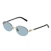 Blauwe Lens Gouden Montuur Zonnebril Tiffany , Multicolor , Dames