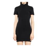 Tee Jurk met Reliëf Logo Alexander Wang , Black , Dames