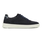 Blauwe Suède Sneakers Filling Pieces , Blue , Heren