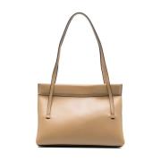 Gember Leren Tote Tas Wandler , Beige , Dames