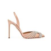 Kristalversierde Sling Pumps Aquazzura , Beige , Dames